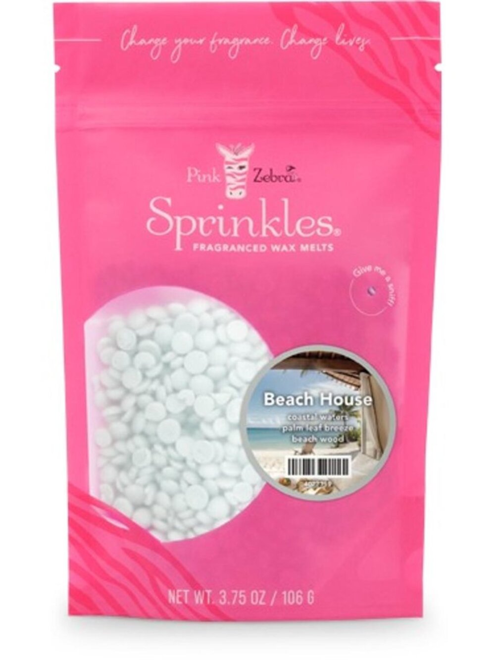 Pink Zebra BEACH HOUSE Scented Wax Sprinkles 3.75 oz New